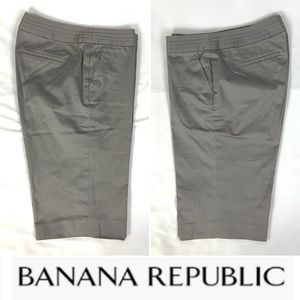 BANANA REPUBLIC Walking Shorts Grey Tonal Stripe